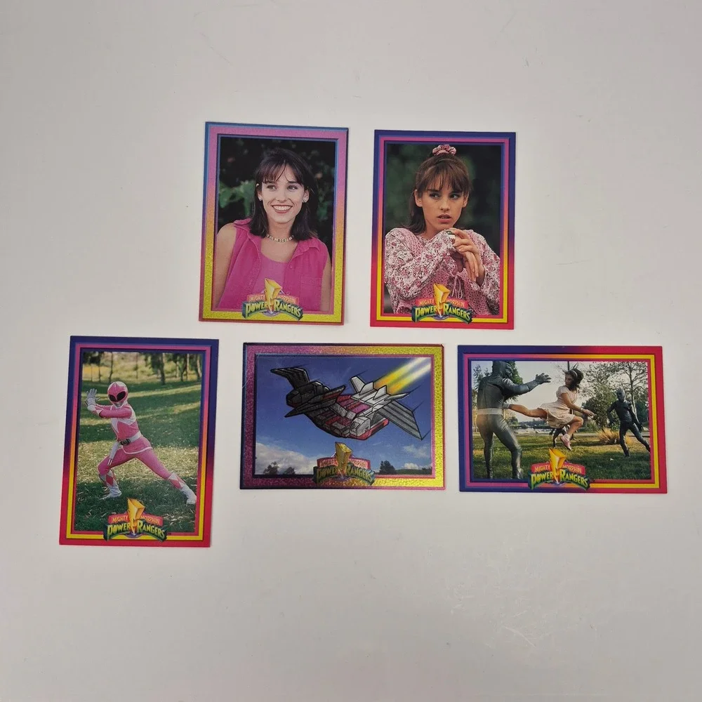 1994 Mighty Morphin Power Rangers Pink Ranger Kimberly Trading Card Lot of 5
